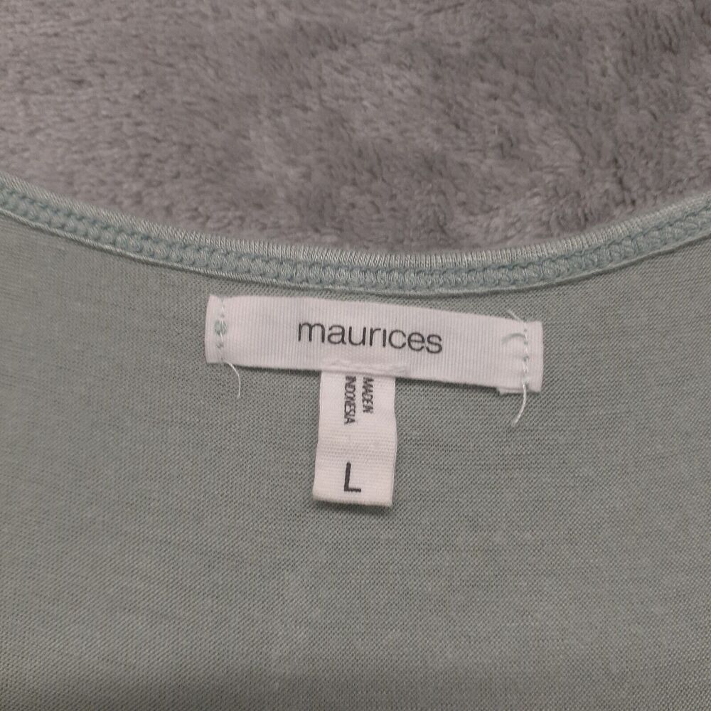 Maurice Womens Sz L Tank Top Cami Light Sage Green Lace Lined Coquette Fairy Y2K - Picture 2 of 8